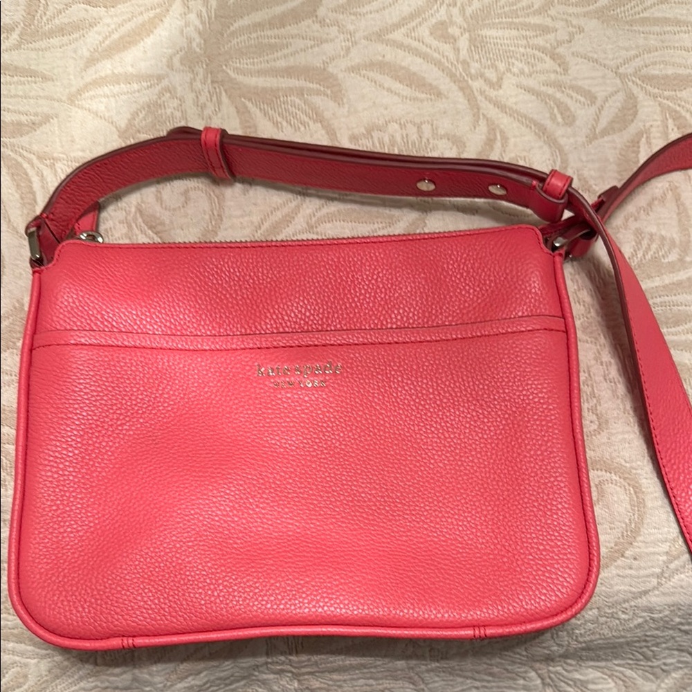 Kate Spade Pink Crossbody Bag with Flap-Over Design